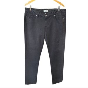Paige Jimmy Jimmy Skinny Mid Rise Black Jeans